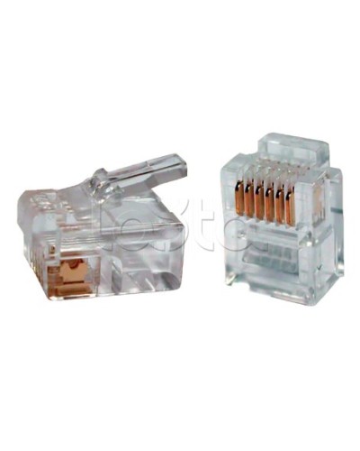 Разъём RJ12 UTP для кабеля кат.3 6P4C ITK CS3-2C3U в Домодедово Коннекторы Pintop.ru