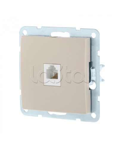 Розетка компьютерная RJ-45 кат. 5е с накладкой (бежевый) LK60 Экопласт (866101-1) в Домодедово Розетки компьютерные и телефонные Pintop.ru