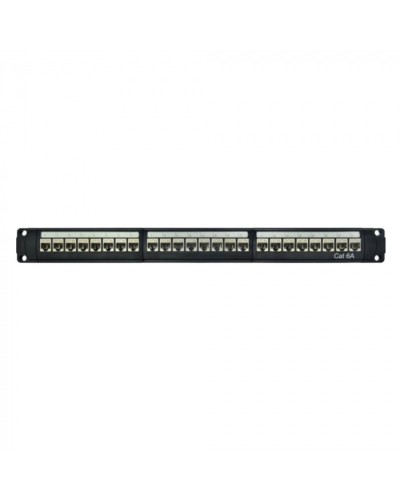 Патч-панель модульная 19, 1U, CAT6A, 24 порта RJ45, экранированная DKC RN6APPF24 в Домодедово Патч панель Pintop.ru