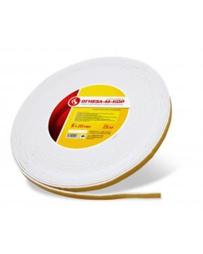 Уплотнитель на основе материала огнезащитного рулонного Огнеза ОГНЕЗА-М-КОР 3 3*20 мм., рулон 25 пог.м. в Домодедово Дополнительное оборудование пожаротушения Pintop.ru