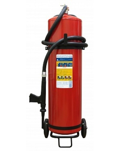 Огнетушитель ПОЖТЕХНИКА ОВП-80(з) МИГ летний (ФторПАВ) на съемн.тележке с перекр. стволом (баллон 100 л, ОТВ 80 л) в Домодедово Огнетушители Pintop.ru