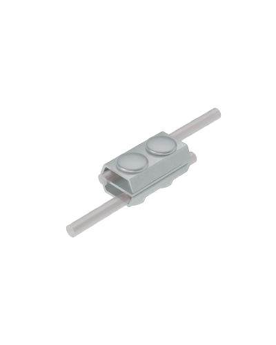 Параллельный соединитель прутка Ø 5-8 мм двойной INOX304 КМ-Профиль (2PS-D5-8 INOX304) в Домодедово Монтажные материалы Pintop.ru