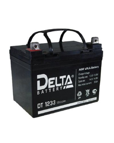 Аккумулятор свинцово-кислотный Delta DT 1233 в Домодедово Электротехническое оборудование Pintop.ru