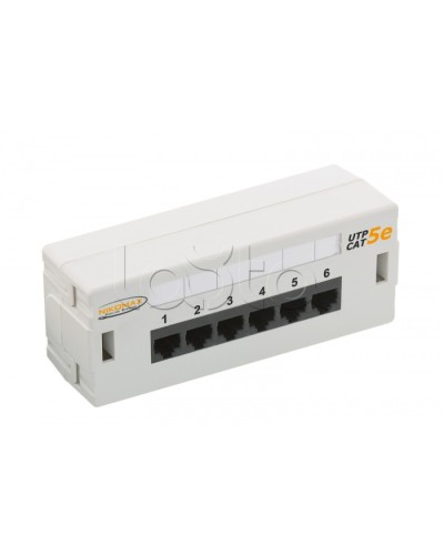 Патч-панель 19, 6xRJ45NIKOMAX (NMC-WP06UD2-GY) в Домодедово Патч панель Pintop.ru