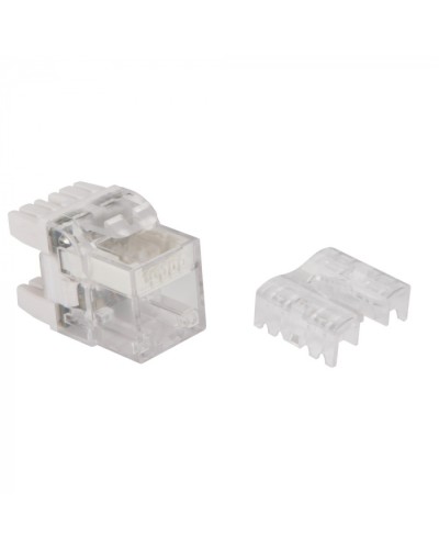 Модуль Keystone, RJ45, кат.6, UTP, 180 градусов, с индикатором, белый LANMASTER LAN-OKi45U6/180 в Домодедово Коннекторы Pintop.ru