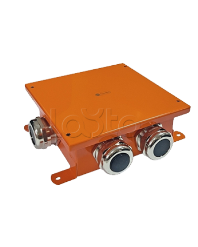 SMB120 Коробка металлическая, огн. E-110,о/п 120х120х60, 4 метал. гермоввода, IP66, 10P, (1,5-10 мм2), цвет оранж. Экопласт (56364) в Домодедово Распределительные коробки Pintop.ru