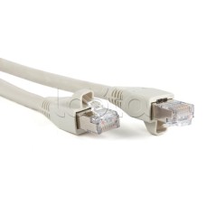 Патч-корд RJ45-RJ45, 4 пары, STP, кат.6a, LSZH (2м) Hyperline PC-LPM-STP-RJ45-RJ45-C6a-2M-LSZH-GY