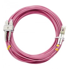 Шнур оптический duplex LC-SC 50/125 mm OM4 20м LSZH Cabeus FOP-50-OM4-LC-SC-20m