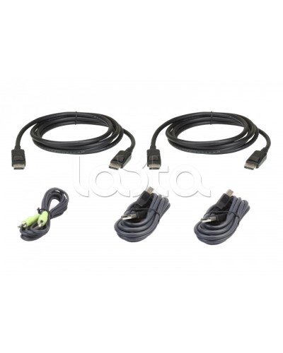 Комплект кабелей USB, DisplayPort, Dual Display для защищенного KVM-переключателя (1.8м) ATEN 2L-7D02UDPX5 в Домодедово Видеоусилители, Модуляторы, Делители Pintop.ru