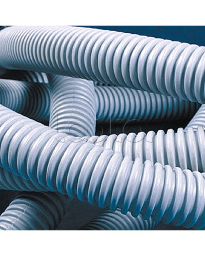 Труба ПВХ гибкая гофр. д.16мм, лёгкая без протяжки, 50м, цвет серый DKC 9091650 в Домодедово Труба гофрированная Pintop.ru