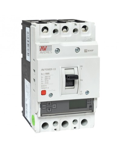 Автоматический выключатель AV POWER-1/3 100А 50kA ETU6.0 EKF (mccb-13-100-6.0-av) в Домодедово Электротехническое оборудование Pintop.ru