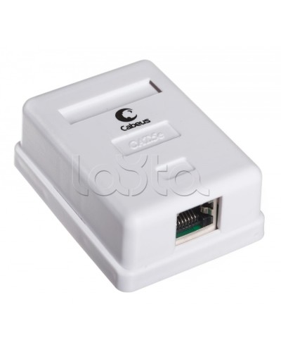 Розетка компьютерная RJ-45(8P8C), категория 5e, экранированная, одинарная, внешняя, Dual IDC(110&Krone type) Cabeus WS-8P8C-Cat.5e-SH-1 в Домодедово Розетки компьютерные и телефонные Pintop.ru