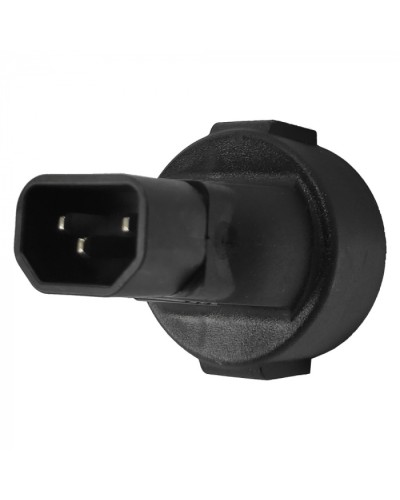 Адаптер переходной, розетка Schuko - вилка C14, 220В, 10А, черный LANMASTER (LAN-PPS/14-BK) в Домодедово Проходные адаптеры и розетки оптические Pintop.ru