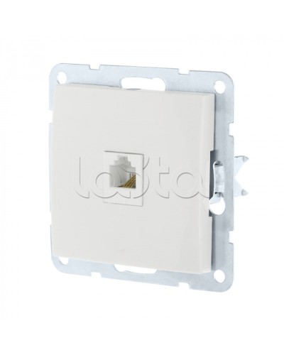 Розетка компьютерная RJ-45 кат. 5е с накладкой (белый) LK60 Экопласт (866104-1) в Домодедово Розетки компьютерные и телефонные Pintop.ru