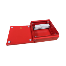 Коробка распределительная огнестойкая КРОПС, IP55, габаритные размеры 200х200х80 мм, для кабелей сечением до 4 мм2, 10 клеммКМ-Профиль (FRJB-KM-ST6-4-10-КРОПС-IP55)