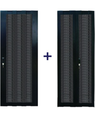 Комплект дверей 42U, 800 мм, черный, передняя - перфорированная, задняя - распашная перфорированна TWT TWT-CBB-DR42-8x-S-P1 в Домодедово Аксессуары для стоек и шкафов Pintop.ru