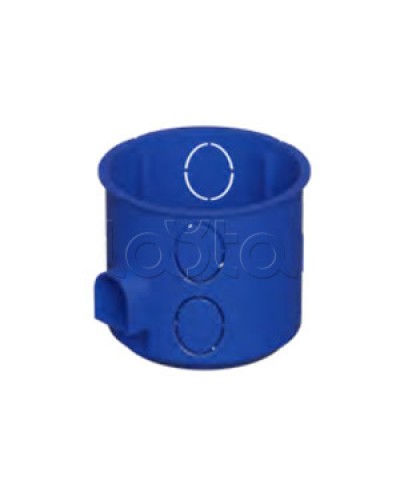 Коробка установочная D68x62мм со стык. ушками, межцентр. 71мм, IP20, цвет синий (1шт) Экопласт (44659-1) в Домодедово Распределительные коробки Pintop.ru