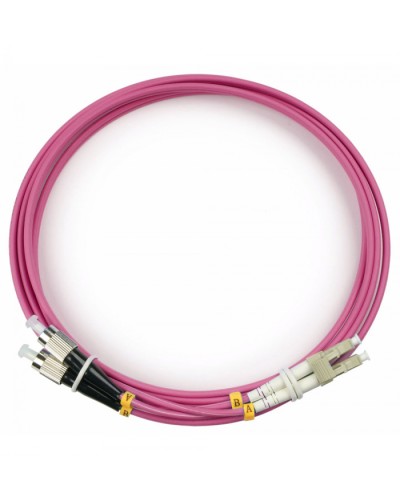 Шнур оптический duplex LC-FC 50/125 mm OM4 2м LSZH Cabeus FOP-50-OM4-LC-FC-2m в Домодедово Патч-корды оптические Pintop.ru