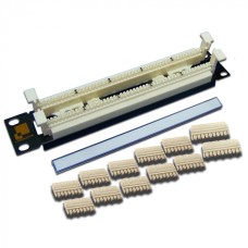 50-парный 110 кросс 10" 1U, блоки в комплекте LANMASTER (LAN-RS110-50FT/10)