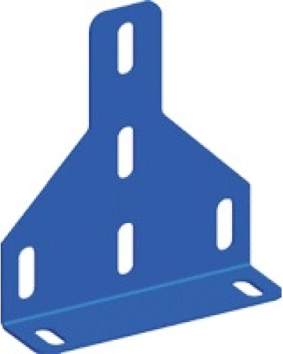 Скоба фиксирующая для стального лестничного лотка, серая LANMASTER LAN-LTS-BTF-GY в Домодедово Аксессуары для лотков Pintop.ru