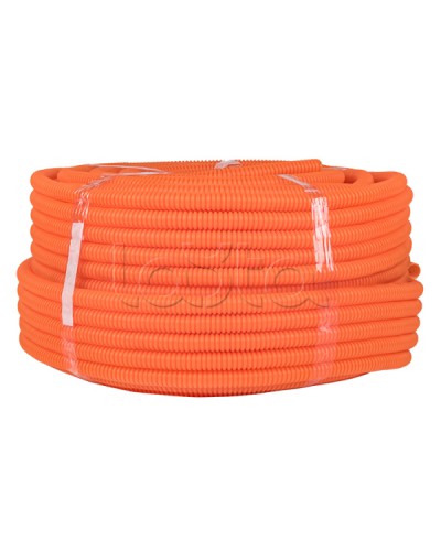 Труба гофр. ПНД тяжелая с протяжкой d20 мм (100 м) оранжевая EKF-Plast (tpnd-20-to) в Домодедово Труба гофрированная Pintop.ru