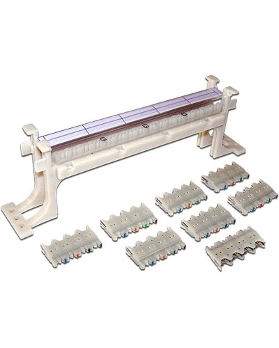 Панель кроссовая 110 типа, 32 пары, настенная, LANMASTER, кат.6, с модулями LANMASTER LAN-WS110-32FT/6 в Домодедово Кроссы оптические Pintop.ru