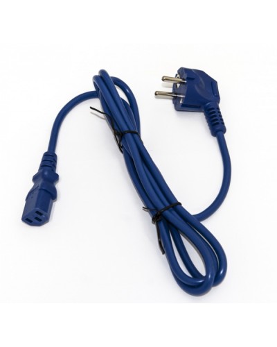 Кабель питания компьютера Hyperline PWC-IEC13-SHM-3.0-BL в Домодедово Патч-корды и пигтейлы Pintop.ru