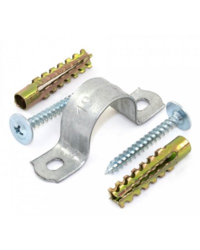 Комплекты для крепления ОКЛ с использованием самореза, дюбеля и скобы СМД 21-22 (100 шт) Промрукав (PR08.5004) в Домодедово Огнестойкие кабельные линии Pintop.ru