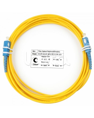 Шнур оптический simplex SC-SC 9/125 SM 5 м LSZH Cabeus FOP(s)-9-SC-SC-5M в Домодедово Патч-корды оптические Pintop.ru