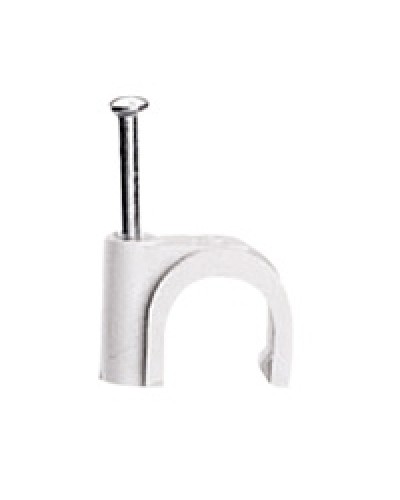 Скоба пластиковая с гвоздем, д.3 - 5 мм (200 шт/уп) в Домодедово Крепежные изделия Pintop.ru