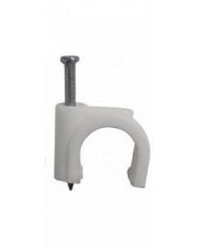 Скоба пластиковая с гвоздем (клипса), макс. Диаметр Hyperline (GC-1C) в Домодедово Держатели, клипсы, скобы Pintop.ru