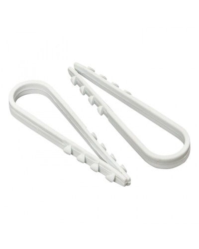 Дюбель-хомут для круглого кабеля (5-10мм) белый (100шт.) EKF PROxima (plc-ncc-5x10w) в Домодедово Аксессуары для кабель-канала Pintop.ru