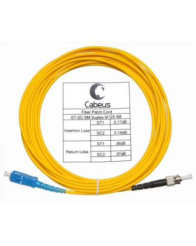 Шнур оптический simplex SC-ST 9/125 sm 15м LSZH Cabeus FOP(s)-9-SC-ST-15m в Домодедово Патч-корды оптические Pintop.ru