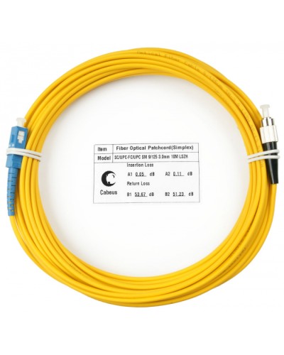 Шнур оптический simplex SC-FC 9/125 sm 15м LSZH Cabeus FOP(s)-9-SC-FC-15m в Домодедово Патч-корды оптические Pintop.ru