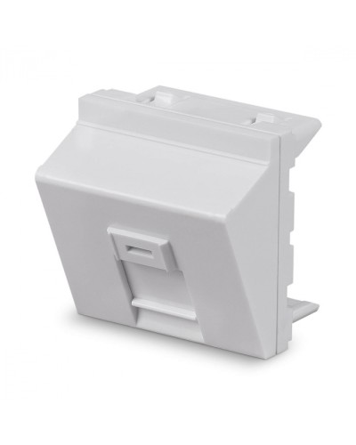 Вставка 45x45 (Mosaic) для 1 модуля формата Keystone Jack, угловая Cabeus (FP-A-45-1M) в Домодедово Модули Keystone Pintop.ru