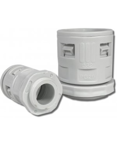 Муфта вводная для гофрированных труб серая ВМ-ГТ-25 Промрукав PR08.3270 в Домодедово Повороты, муфты, тройники Pintop.ru