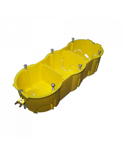 Подрозеточная коробка в стену для суппорта 45х135, желтая TWT (TWT-BX45x135-YL) в Домодедово Распределительные коробки Pintop.ru