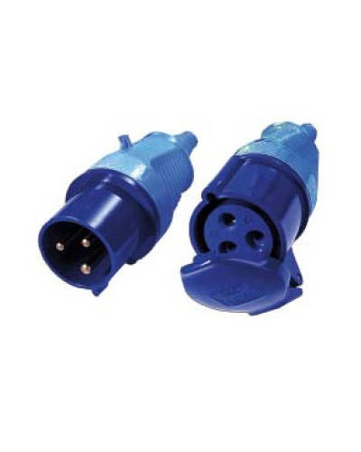 Вилка IEC 309 однофазная 32A, 250V, разборная, синяя LANMASTER (LAN-IEC-309-32A1P/M) в Домодедово Проходные адаптеры и розетки оптические Pintop.ru