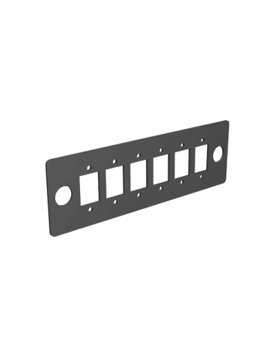 Сменная планка для оптических розеток 6 MPO/MTP Cabeus (FO-FP-6MPO-BK) в Домодедово Кросс оптический Pintop.ru