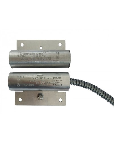 Извещатели охранные точечные магнитоконтактные взрывозащищённые Ех ИО102 Al исп.300, с магнитом М-50, с постоянно присоединенным кабелем в металлорукаве Магнито-Контакт в Домодедово Извещатели охранные (Ex) Pintop.ru
