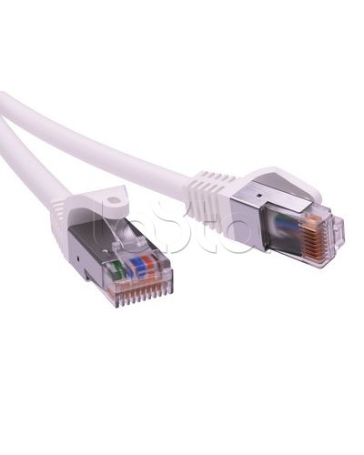 Патч-корд экранированный CAT6 F/UTP 4х2, LSZH, белый, 10м DKC RN6FU4500WH в Домодедово Патчкорды (медные) Pintop.ru