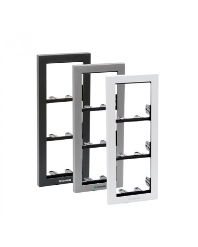 Рамка iKall на 3 модуля, антрацит Comelit в Домодедово Малоабонентные видеодомофоны Pintop.ru