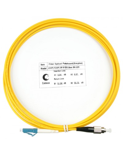 Шнур оптический simplex LC-FC 9/125 SM 3 м LSZH Cabeus FOP(s)-9-LC-FC-3M в Домодедово Патч-корды оптические Pintop.ru