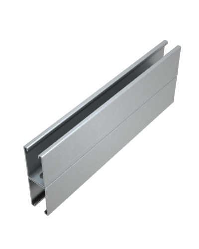 Страт-профиль двойной 41х72 L2000 мм s:1,5 HD85 КМ-профиль (2STP41-72-2000 HD85) в Домодедово Аксессуары для лотков Pintop.ru