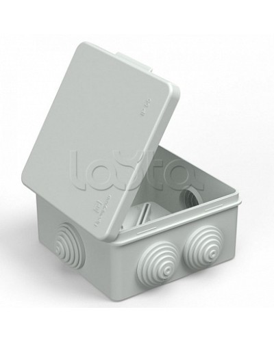 Коробка распределительная 40-03025 для прямого монтажа безгалогенная (HF) атмосферостойкая серая 100х100х50 (60шт/кор) Промрукав в Домодедово Распределительные коробки Pintop.ru