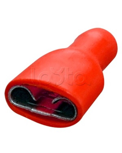 Клемма плоская полностью изолированная 0.5-1.5 мм² (КППИ гнездо - 6.6мм) (100шт/уп) REXANT 08-0612 в Домодедово Клеммные колодки Pintop.ru