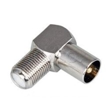 Переходник гнездо F - штекер TV угловой (50шт/уп) REXANT 05-4311