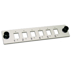 Панель адаптерная на 6 ST адаптеров, серая LANMASTER LAN-FP-ST