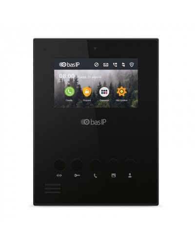 Видеодомофон BAS-IP AU-04LA BLACK в Домодедово Абонентские видеоустройства Pintop.ru