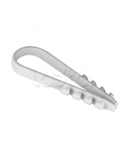 Дюбель-хомут для круглого кабеля (19-25мм) белый (100шт.) EKF PROxima (plc-ncc-19x25w) в Домодедово Крепеж: Дюбели, шурупы, саморезы Pintop.ru